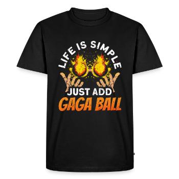 Dodgeball Hexagone Pit Sports Gaga Ball - T-shirt Premium bio Homme - noir - Devant - Nico (187cm)