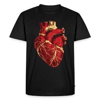 Kintsugi Kintsukuroi Japon imparfait - T-shirt Premium bio Homme - noir - Devant - Nico (187cm)