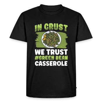 Thanksgiving casserole with green beans - Men's Premium Organic T-Shirt - black - Front - Nico (187cm)