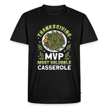 Thanksgiving casserole with green beans - Men's Premium Organic T-Shirt - black - Front - Nico (187cm)