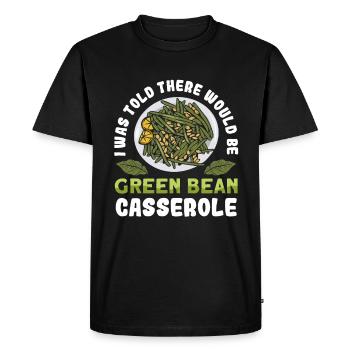 Thanksgiving casserole with green beans - Men's Premium Organic T-Shirt - black - Front - Nico (187cm)