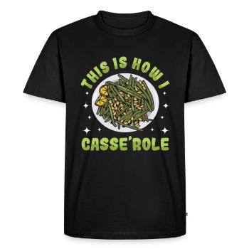Thanksgiving casserole with green beans - Men's Premium Organic T-Shirt - black - Front - Nico (187cm)