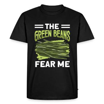 Thanksgiving casserole with green beans - Men's Premium Organic T-Shirt - black - Front - Nico (187cm)