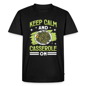 Thanksgiving casserole with green beans - Men's Premium Organic T-Shirt - black - Front - Nico (187cm)