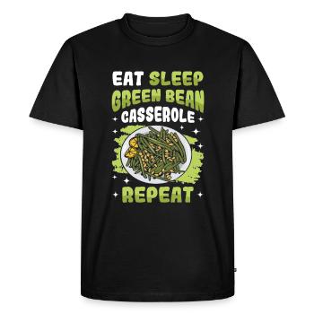 Thanksgiving casserole with green beans - Men's Premium Organic T-Shirt - black - Front - Nico (187cm)