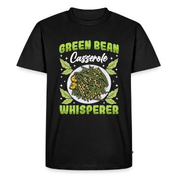 Thanksgiving casserole with green beans - Men's Premium Organic T-Shirt - black - Front - Nico (187cm)