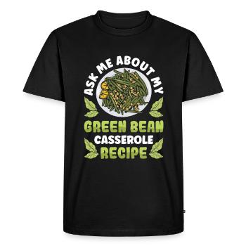 Thanksgiving casserole with green beans - Men's Premium Organic T-Shirt - black - Front - Nico (187cm)