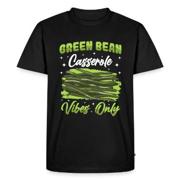 Thanksgiving casserole with green beans - Men's Premium Organic T-Shirt - black - Front - Nico (187cm)