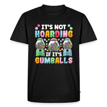 Funny chewing gum machine - Men's Premium Organic T-Shirt - black - Front - Nico (187cm)
