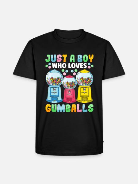 Funny chewing gum machine - Men's Premium Organic T-Shirt - black