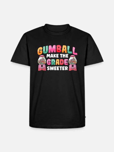 Funny chewing gum machine - Men's Premium Organic T-Shirt - black