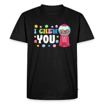 Funny chewing gum machine - Men's Premium Organic T-Shirt - black - Front - Nico (187cm)