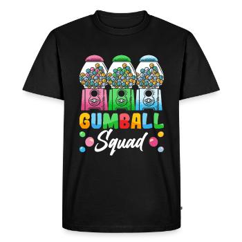 Funny chewing gum machine - Men's Premium Organic T-Shirt - black - Front - Nico (187cm)