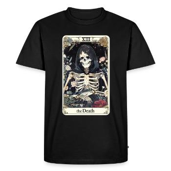 Carte de Tarot sorcellerie occulte Anime Goth - T-shirt Premium bio Homme - noir - Devant - Nico (187cm)