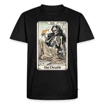 Carte de Tarot sorcellerie occulte Anime Goth - T-shirt Premium bio Homme - noir - Devant - Nico (187cm)