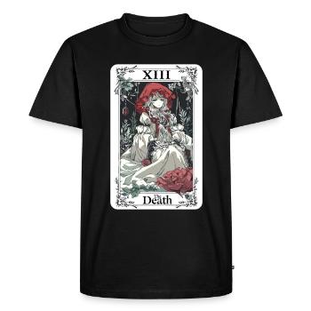 Carte de Tarot sorcellerie occulte Anime Goth - T-shirt Premium bio Homme - noir - Devant - Nico (187cm)