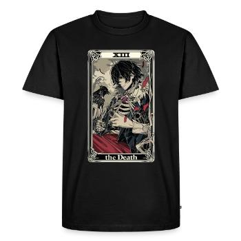 Carte de Tarot sorcellerie occulte Anime Goth - T-shirt Premium bio Homme - noir - Devant - Nico (187cm)