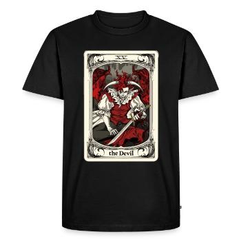 Carte de Tarot sorcellerie occulte Anime Goth - T-shirt Premium bio Homme - noir - Devant - Nico (187cm)