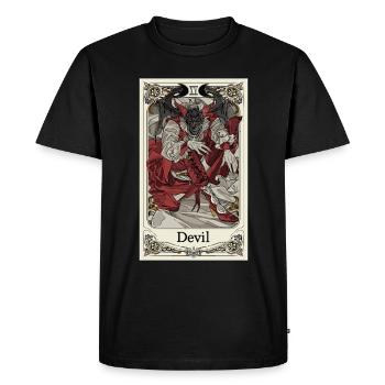 Carte de Tarot sorcellerie occulte Anime Goth - T-shirt Premium bio Homme - noir - Devant - Nico (187cm)