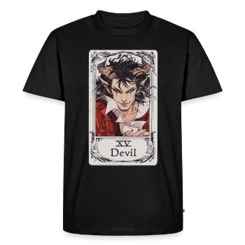 Carte de Tarot sorcellerie occulte Anime Goth - T-shirt Premium bio Homme - noir - Devant - Nico (187cm)