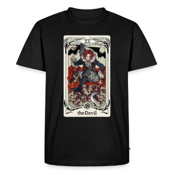 Carte de Tarot sorcellerie occulte Anime Goth - T-shirt Premium bio Homme - noir - Devant - Nico (187cm)