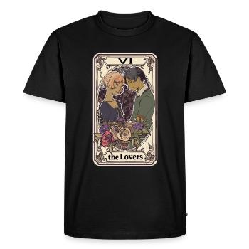 Carte de Tarot sorcellerie occulte Anime Goth - T-shirt Premium bio Homme - noir - Devant - Nico (187cm)