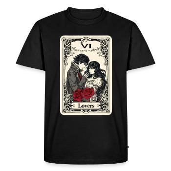 Carte de Tarot sorcellerie occulte Anime Goth - T-shirt Premium bio Homme - noir - Devant - Nico (187cm)