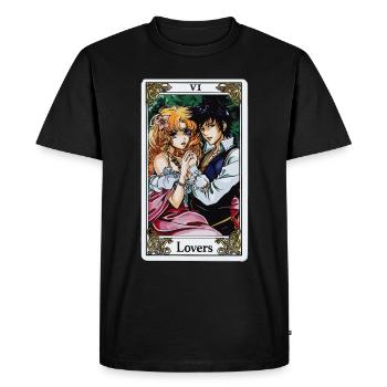 Carte de Tarot sorcellerie occulte Anime Goth - T-shirt Premium bio Homme - noir - Devant - Nico (187cm)