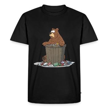 Anti détritus Pas de recyclage de l’environnement - T-shirt Premium bio Homme - noir - Devant - Nico (187cm)