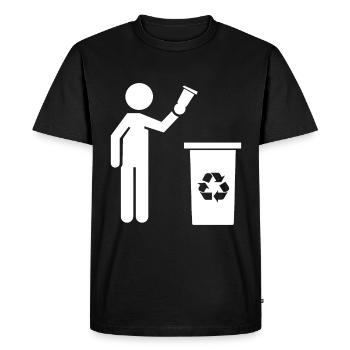 Anti détritus Pas de recyclage de l’environnement - T-shirt Premium bio Homme - noir - Devant - Nico (187cm)