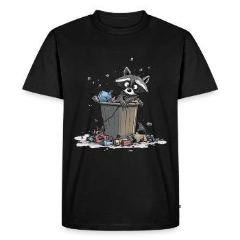 Anti détritus Pas d’environnement Recycler - T-shirt Premium bio Homme - noir - Devant - Nico (187cm)