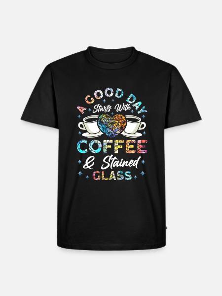 Drôle de vitrail - T-shirt Premium bio Homme - noir