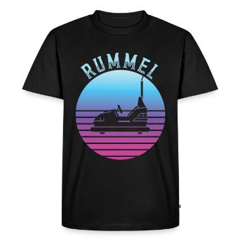 Amusement park, funfair, fair, bumper cars - Men's Premium Organic T-Shirt - black - Front - Nico (187cm)