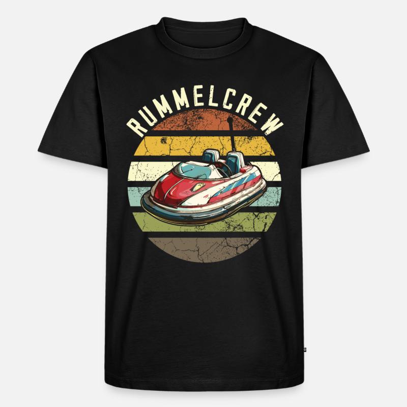 Freizeitpark Kirmes Rummel Autoscooter - Männer Premium Bio T-Shirt - Schwarz