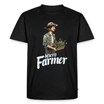 Jardinage de l’agriculture micro-verte - T-shirt Premium bio Homme - noir - Devant - Nico (187cm)