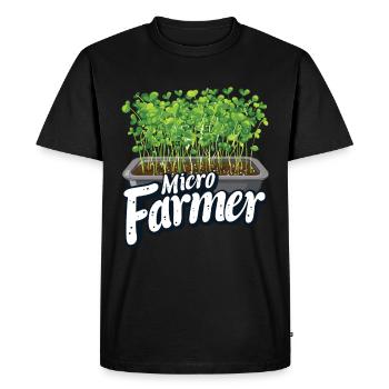 Jardinage de l’agriculture micro-verte - T-shirt Premium bio Homme - noir - Devant - Nico (187cm)
