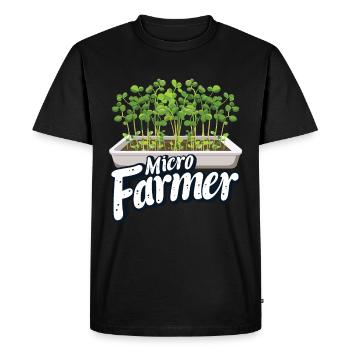 Jardinage de l’agriculture micro-verte - T-shirt Premium bio Homme - noir - Devant - Nico (187cm)