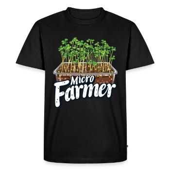 Jardinage de l’agriculture micro-verte - T-shirt Premium bio Homme - noir - Devant - Nico (187cm)
