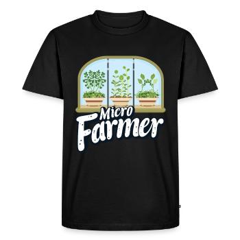 Jardinage de l’agriculture micro-verte - T-shirt Premium bio Homme - noir - Devant - Nico (187cm)