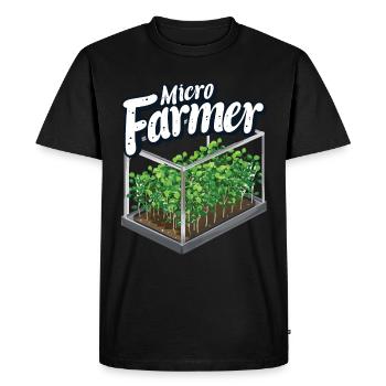Jardinage de l’agriculture micro-verte - T-shirt Premium bio Homme - noir - Devant - Nico (187cm)
