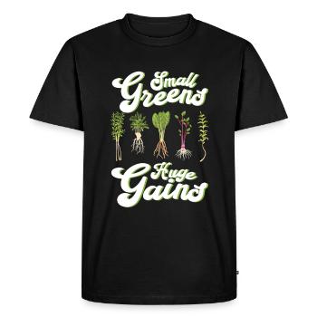 Jardinage de l’agriculture micro-verte - T-shirt Premium bio Homme - noir - Devant - Nico (187cm)