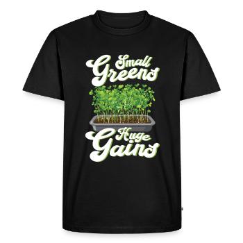 Jardinage de l’agriculture micro-verte - T-shirt Premium bio Homme - noir - Devant - Nico (187cm)