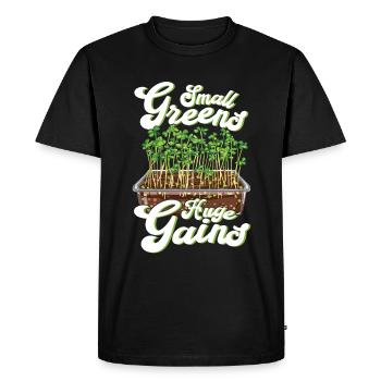 Jardinage de l’agriculture micro-verte - T-shirt Premium bio Homme - noir - Devant - Nico (187cm)