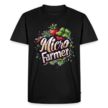 Jardinage de l’agriculture micro-verte - T-shirt Premium bio Homme - noir - Devant - Nico (187cm)