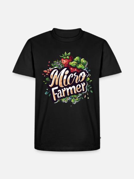 Microgreen Agriculture Gartenarbeit - Männer Premium Bio T-Shirt - Schwarz