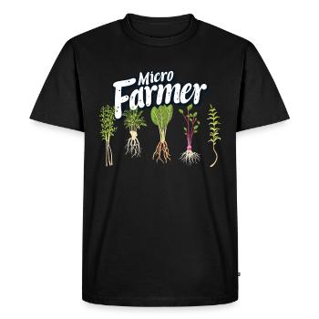 Jardinage de l’agriculture micro-verte - T-shirt Premium bio Homme - noir - Devant - Nico (187cm)