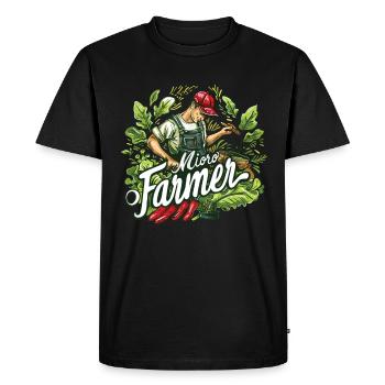 Jardinage de l’agriculture micro-verte - T-shirt Premium bio Homme - noir - Devant - Nico (187cm)