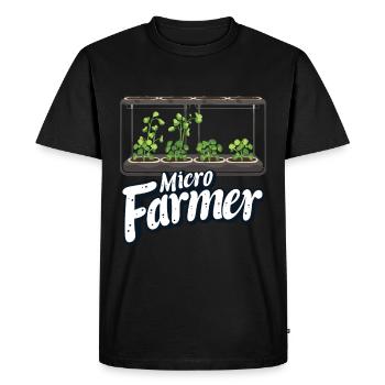 Jardinage de l’agriculture micro-verte - T-shirt Premium bio Homme - noir - Devant - Nico (187cm)