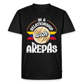 Arepas Colombien Venezuela Nourriture - T-shirt Premium bio Homme - noir - Devant - Nico (187cm)