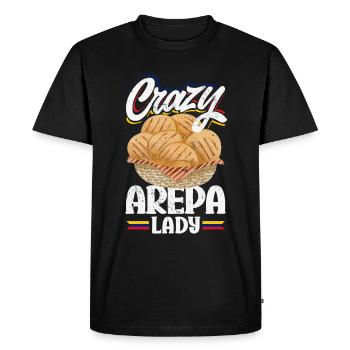 Arepas Colombien Venezuela Nourriture - T-shirt Premium bio Homme - noir - Devant - Nico (187cm)